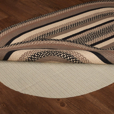 Sawyer Mill Charcoal Jute Braided Rug Oval 3'x5' with Rug Pad VHC Brands - The Fox Decor